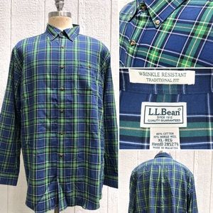 Men’s xl L.L. Bean plaid button-down shirt